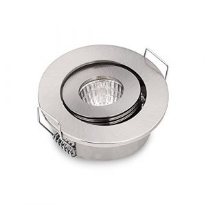 Non-Dimmable 1x Mini spots LED encastrés 3W Blanc Froid, COB Mini Spot LED Swiwel Découpe 42-45mm pour Vitrine Station Intérieur Éclairage Plaque de plâtre Incl.Seperated Transformateur(nickel,6000K) (JOYINLED LTD., neuf)