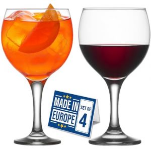 NORDIC SCHILLER Verre Gin Tonic Lot de 4 Grands Verres &agrave; Cocktail 635ml 100% SANS PLOMB Verre a Vin Rouge Modernes, Ballon Cocktail (Smartfarben, neuf)
