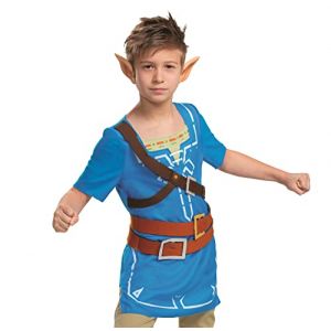 Link Costume for Kids, Zelda Breath of The Wild, Classic Size Extra Large (14-16) (Wixez US, neuf)
