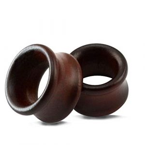 ZeSen Jewelry Tunnel d'oreille Bois Organique Naturel Brown Ear Plugs Ecarteur 8mm Expansion Kit Piercing Hommes et Femmes (ZeSen Body Jewelry, neuf)