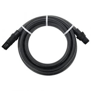 vidaXL Tuyau d'Aspiration avec Raccords en PVC Pompe de Jardin Tuyau d'Arrosage Installations d'Eau Domestique Filtres &agrave; Eau Noir 1" 10 m PVC (vidaXL FR, neuf)