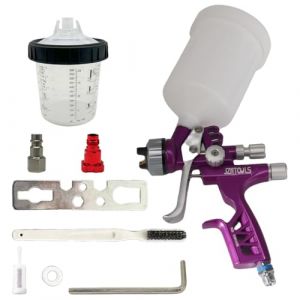 Kit de pistolet pulv&eacute;risateur professionnel HVLP avec buse de pulv&eacute;risation de 1,3 mm, tasse de capacit&eacute; de 600 ml et r&eacute;gulateur d'air, pistolet pulv&eacute;risateur de peinture &agrave; air, adapt&eacute; pour voitures (air tools store, neuf)