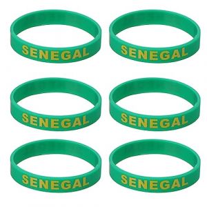 Milisten 6 Pi&egrave;ces Bracelets En Silicone Drapeau Du Pays Bracelet Drapeau National Bracelet Drapeau Du S&eacute;n&eacute;gal Bracelet De Sport En Caoutchouc Pour De Sport International Course (RongO, neuf)