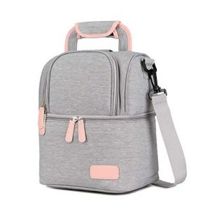 Meichoon Sac &agrave; dos tire-lait isotherme pour lait maternel sac isotherme pour biberon &eacute;tanche Sac &agrave; d&eacute;jeuner isotherme portable/sac &agrave; main grande capacit&eacute;/sac &agrave; lait pour le travail maman femme (Meichoon Direct, neuf)