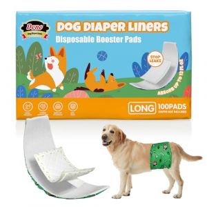Dono Lot de 100 doublures de couches jetables pour chiens mâles et femelles, super absorbants, inserts de couches jetables pour chiens mâles et femelles, enveloppements, culottes menstruelles lavables (Donopets, neuf)