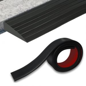 Yunlaishaocer Rampe de Seuil de Porte,1m*8cm*3cm Barre de Seuil Adhesive en Caoutchouc,Rampe de Bord de Porte,Profil de Transition,Convient pour Fauteuils Roulants, Robot,Garages(Haut 3cm) (XSFFaFa, neuf)