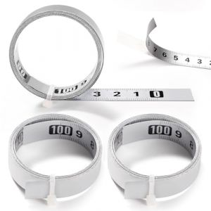 YIXISI 3 Pi&egrave;ces M&egrave;tre Ruban Auto-Adh&eacute;sif, R&egrave;gle M&eacute;trique, Ruban &agrave; Mesurer en Acier de Droite &agrave; Gauche, pour &Eacute;tablis et Machines, Argent, 1m (YXS-DE, neuf)