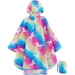 WAWSAM Poncho de Pluie Imperm&eacute;able pour Enfant Gar&ccedil;ons Filles Poncho de Pluie L&eacute;ger (SensDirect, neuf)