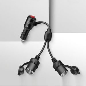 RGBer® Répartiteur allume-cigare, adaptateur prise allume-cigare, prise allume-cigare de voiture 12 V avec interrupteur, convient pour chauffage de siège de voiture et glacière de voiture. (MoreichDE, neuf)