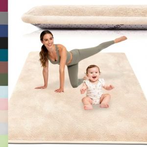 Voxirum Tapis d'Eveil Bebe 2cm Mousse Gar&ccedil;on et Fille, Tapis De Jeux pour B&eacute;b&eacute; Jeu Antid&eacute;rapant Rampant, Tapis M&eacute;moire Mousse Moquette, Tapis de Jeu en Mousse pour B&eacute;b&eacute;, Marron Naturel, 140 x 200 cm (PENGHAE, neuf)