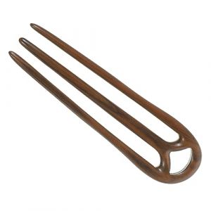 Ipetboom &Eacute;pingle &agrave; Cheveux en Bois de Santal &agrave; Trois Dents, Fourchette Cheveux R&eacute;tro pour Chignons, Accessoire Coiffure Femme pour &Eacute;v&eacute;nements Formels (Cowan Micro, neuf)