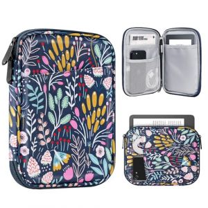 TiMOVO 6-7 Pouces Housse pour Tablette, Paperwhite/Colorsoft Signature Edition, Housse Protectrice avec Pochette pour Liseuse &Eacute;lectronique/Oasis et Appareils Kobo, Fleur Color&eacute;e (ZMSolution EU, neuf)