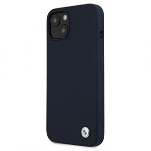 BMW BMHCP13SSILNA Coque de Protection pour iPhone 13 Mini 5,4" Marine Silicone Signature (ZOOM ICI, neuf)