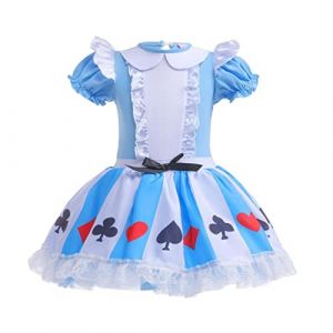 Lito Angels Robe Ballet de Danse Alice au Pays des Merveilles pour Enfant Fille, Déguisement Ballerine Justaucorps Danseuse Tutu Taille 3-4 Ans (Lito Angels FR, neuf)