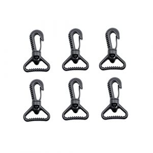BAIWOAK Mousqueton Pivotant en Plastique pour Porte de Poussée - Rotatif - Fermoir à Boucle pour Sangle, Noir, 25mm/32mm/38mm/50mm (Baitoo, neuf)