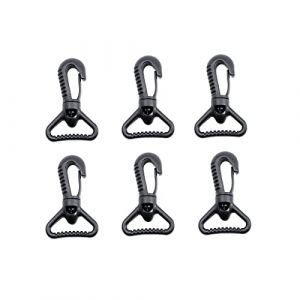 BAIWOAK Mousquetons en plastique, mousqueton pivotant en plastique pour porte de poussée - Mousqueton rotatif - Mousqueton rotatif - Fermoir à boucle pour sangle, Noir, 25mm/32mm/38mm/50mm (Baitoo, neuf)