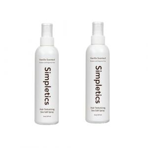 Spray au sel de mer Simpletics, spray texturisant au sel de mer &agrave; la vanille Simpletics, spray au sel de mer pour cheveux, spray pour boucles et vagues de plage, spray hydratant et brillant (2PCS) (FUTIXING, neuf)