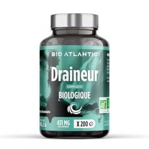 Complexe de plantes - Draineur Bio - 431 mg - Pissenlit, Artichaut, Radis noir, Aubier de Tilleul - 200 comprim&eacute;s (123PLANTES, neuf)