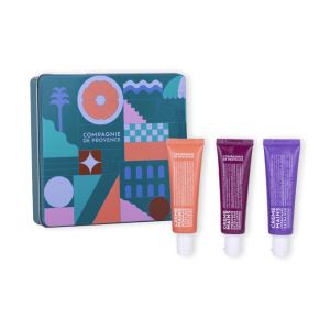 La Compagnie de Provence - Coffret Crème Hydratante Mains 30ml x3 - Format Voyage avec Boîte (1 Coffret, Pamplemousse Rose - Figue de Provence - Lavande Aromatique) (COMPAGNIE DE PROVENCE, neuf)