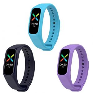 SMYAOSI 3 Pièces Bracelet pour Oppo Band/Oneplus Band, TPU De Remplacement Bande, Sport Accessoire Réglable Bracelet pour Oppo Band/Oneplus Band Smartband (Bleu Ciel+Bleu Foncé+Violet) (songmyi, neuf)