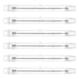 LedWekei Ampoules halog&egrave;nes, ampoule halog&egrave;ne T3 r7s 118 mm 300 W, ampoule T3 de type J, blanc chaud 2700 K, ampoules halog&egrave;nes &agrave; double extr&eacute;mit&eacute; (paquet de 6) (LedWekei FR, neuf)