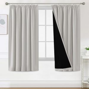 BellaHills Rideau Anti-Bruit Occultant 100% Opacit&eacute;, Rideaux Occultant Thermique Isolant pour Salon Moderne et Cuisine,Nature &Eacute;cru - Facile &agrave; Installe,140x175 cm,2 Panneaux (BellaHills, neuf)