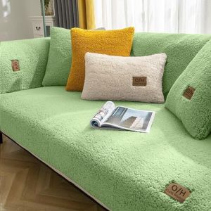 LINGKY Housse de Canapé d’Angle 4/3/2/1 Places Protege Canape avec Accoudoirs Matelassée avec Méridien Gauche/Droite - Protection Canapé Anti-Taches en Forme de L (Vert Herbe,30x50cm/Housse Dossier) (LINGKY, neuf)
