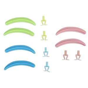 Kit séparateur de cils pour extensions de cils, coussinets en silicone avec pattes de grenouille en rose, bleu et jaune (bebehahashop, neuf)