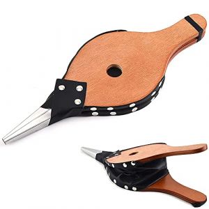 Souffleur d'Air en Bois, Souffleur de Cheminée, Souffleur de Cheminée Manuel, Buse en Fonte de Soufflet de Cheminée en Bois Avec Cordon Suspension, pour Cheminée, Barbecue, Camping Plein Air (Marron) (Mxnnyy, neuf)