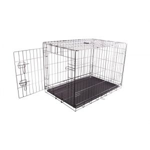 FOURPAW Cage pour chien pliable en fil métallique durable avec plateau, porte simple, 76,2 x 48,3 x 53,3 cm, noir (Ourunen, neuf)