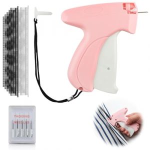 Wefaly Fixateur Rapide pour V&ecirc;tements, Pistolet Micro Stitch avec 5 Aiguilles &Eacute;tiqueteuse Pistolet de V&ecirc;tements 1000 Aiguilles en Plastique Pistolet Couture pour Jupe Chemise Jeans (Rose) (HaJieQin, neuf)