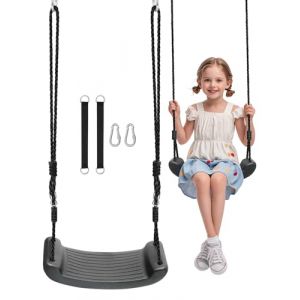 Fionrziy Balancoire Exterieur,Si&egrave;ge Balancoire Hauteur R&eacute;glable avec 2 Sangles de Hamac et 2 Mousquetons,Charge Maximale:100 kg,pour Enfants &agrave; Partir de 3 Ans (Noir) (Dongguan Yunhu Electronic Technology Co., Ltd., neuf)