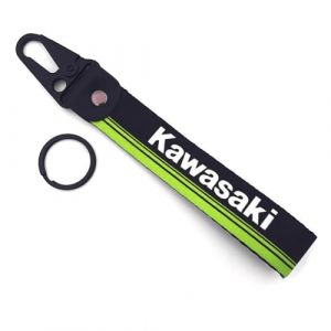 Moto polyester Porte-cl&eacute;s personnalis&eacute; en brod&eacute; porte-cl&eacute;s personnalis&eacute; porte-cl&eacute;s pour Kawasaki,Black-A (wangrunfubaihuodian, neuf)