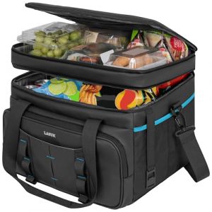 FREEAMG 35L Sac Isotherme Double Couche R&eacute;sistant &agrave; l'eau, Glaciere Souple Isotherme pour Hommes Femmes, Sac de Pique-Nique pour Camping, P&ecirc;che, Plage, Randonn&eacute;e (Noir) (Freeamg-uk, neuf)