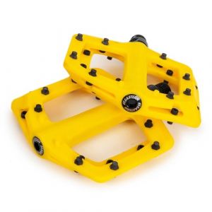 Pédales Eastern Nylon Linx 9/16 - Pédales Légères et à Haute Adhérence pour VTT & BMX avec Pins Métalliques Amovibles, Axe Chromoly pour BMX, VTT, Vélo de Route & Enfants - Jaune (guxinzahuodian, neuf)