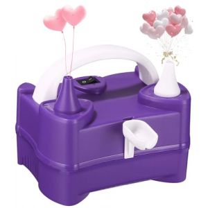 Pompe à Ballon électrique 400W, Pompe Ballon, Pompe Ballon Anniversaire, Gonfleur Ballon Electrique,Double Buse Portable Pour Gonfler Rapidement Les Ballons,Parfait pour la Fête, la Décoration Festive (LIUZZA NIELE S.R.L., neuf)
