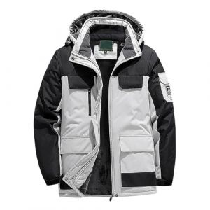 Generisch Veste d'hiver pour homme grande taille, veste de ski, veste chaude en laine, tenue de randonn&eacute;e pour l'ext&eacute;rieur, L 4XL, Blanc., 4XL (⭐⭐⭐⭐⭐yoyo-eo, neuf)