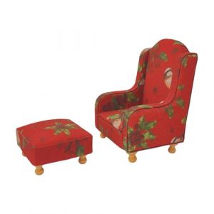 TAIZhiChen Ensemble de Meubles pour Maison de Poup&eacute;e, Accessoires Photo, Mini Canap&eacute;, Tabouret, Cadeau D'anniversaire Vintage, D&eacute;coration, Mod&egrave;les de Meubles, Rouge (TAIZhiChen, neuf)