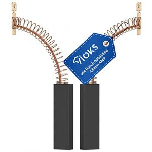 Lot de 2 balais de charbon de rechange pour Bosch Maxx 6 VarioPerfect Siemens IQ300 IQ500 IQ700 00605694 605694 Constructa Charbon 12,3 x 4,8 x 43 mm (vioks-de, neuf)