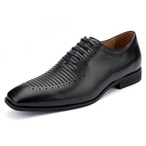 MEIJIANA Oxfords Homme Chaussure Homme Ville Chaussures à Lacets pour Hommes Chaussure Mariage Homme, noir-03, 43 EU (10 UK) (MEIJIANA STORE, neuf)