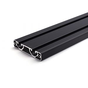 Profilé en aluminium noir 80 x 16E - Type I - Rainure 8 (ultra légère) - Profil en aluminium 80 x 16 mm - Profil du système de montage 50 mm (dold-mechatronik, neuf)