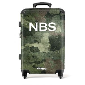 NoBoringSuitcases.com Valises, Valise Personnalisable, Valise Soute 23kg, Grande Valise, Serrure TSA, Valise Rigide, Valise Grande, Valise Grande Taille (67cm - 72L), (Motif Camouflage - Vert) (NoBoringSuitcases, neuf)