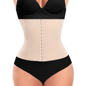 Gaine Amincissante Ventre Plat Femme Invisible Corset Minceur Ceinture Waist Trainer Serre Taille Body Sculptant (Beige,XL) (YARRCO, neuf)