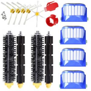 MIRTUX Kit de pi&egrave;ces d&eacute;tach&eacute;es Compatible avec Roomba s&eacute;rie 600 - Pi&egrave;ces d&eacute;tach&eacute;es pour Roomba 610 615 620 630 635 650 660 680 690 695... (Tous mod&egrave;les) - Pack de Rouleaux, Filtres, Brosses lat&eacute;rales (Mirtux, neuf)