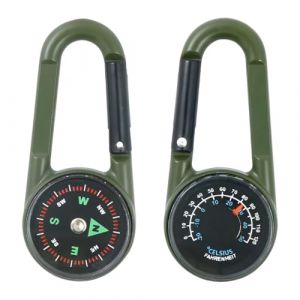 XUZOPIM Boussole Thermomètre 3 En 1 Mousqueton Tactique Porte-Clés Pour Camping, Randonnée, Voyage (ZHAO  XINWEI uk shop, neuf)