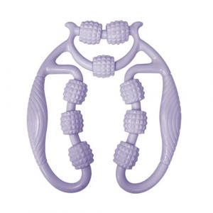 Rouleau musculaire pour jambes, Rouleau de Massage Anti-Cellulite 360 &deg;, pour Les Muscles Manuel 9 Roues Rouleau Cellulite pour Les Cuisses Rouleau en Mousse, Soulage la Fatigue, Violet (Thuranda O&Uuml;, neuf)