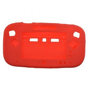 Coque de protection en silicone souple pour manette de jeu Nintendo Wii U Rouge (Perfect Part, neuf)