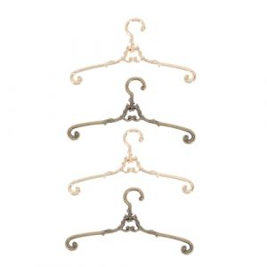 ZUNOXAZ 4 pi&egrave;ces Mini Cintres Poup&eacute;e Vintage pour V&ecirc;tements Poup&eacute;es Accessoires Suspendus pour Portant V&ecirc;tements Poupon Or et Ancien (yidongde, neuf)