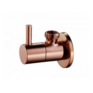 SROUPSUTKK Robinet d'arr&ecirc;t d'angle en laiton bross&eacute; or noir, 1/2" m&acirc;le x, for salle de bain, WC, lavabo, buanderie AG666 Valve angulaire pour bain.(Rose gold) (qihangshangmao998, neuf)