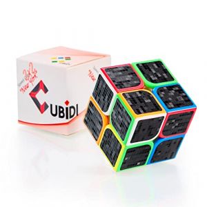 CUBIDI® Originale Cube Magique Carbon 2x2x2 - Type New York | Speedcube de Vitesse avec Caractéristiques de Rotation Optimisées - Classique Jouet 2x2 | Le Puzzle 3D Casse Tête pour Adulte et Enfant (PENTRA, neuf)